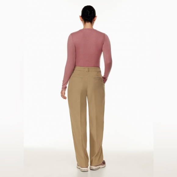 Aritzia Wilfred Free Palermo Longsleeve Rib Size Small In Cinder Pink Crew Neck - Picture 14 of 14